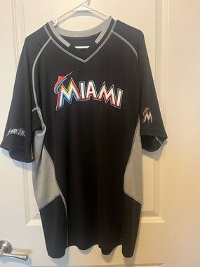 Miami Marlins Black Throwback Jersey
